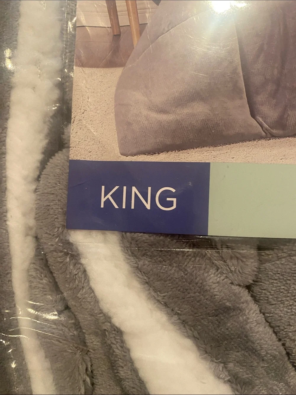 Truly Soft King Cuddle Warmth Comforter Set - Gray/White